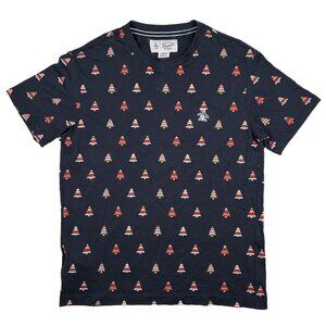 Original Penguin Christmas Tree T-Shirt Penguin Embroidered‎ Logo Size S - NWOT